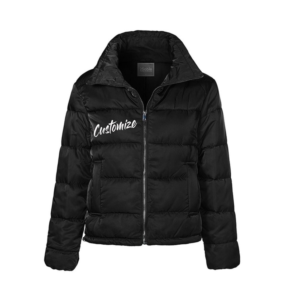 black puffer jacket