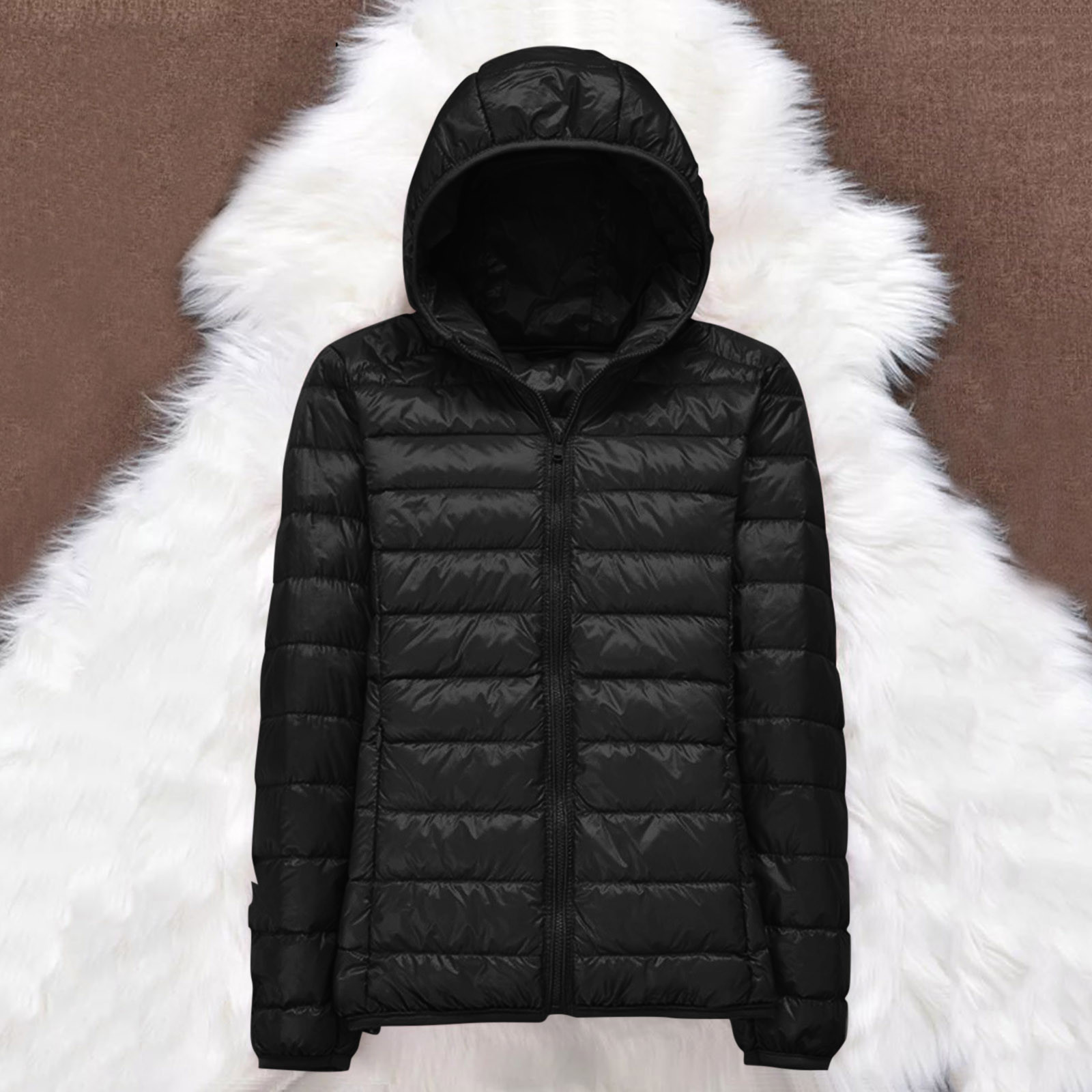 black puffer jacket