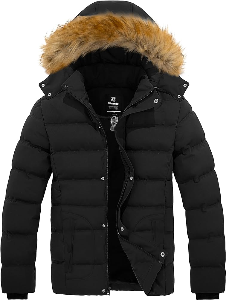 black puffer jacket