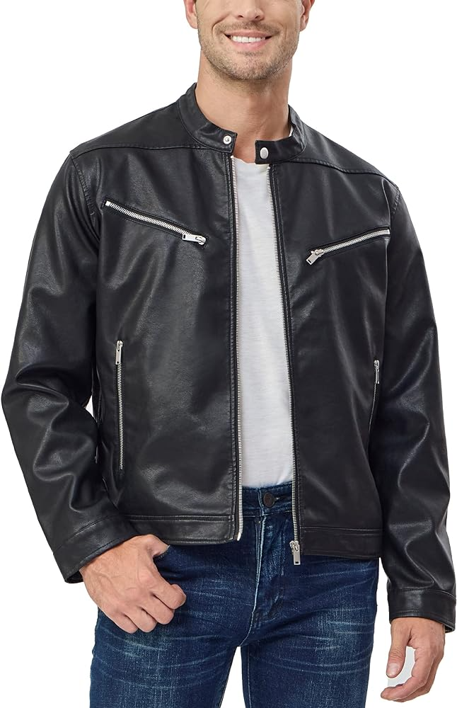 faux leather jacket