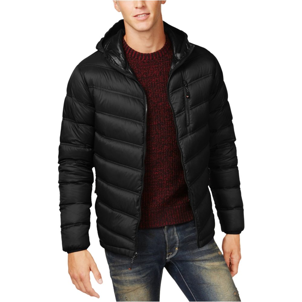 black puffer jacket