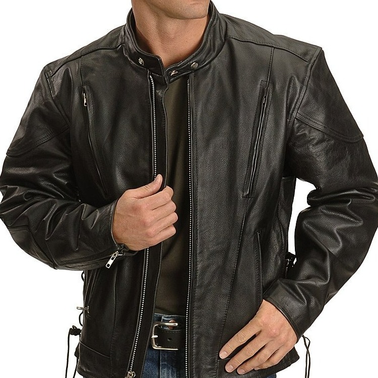 black leather jacket